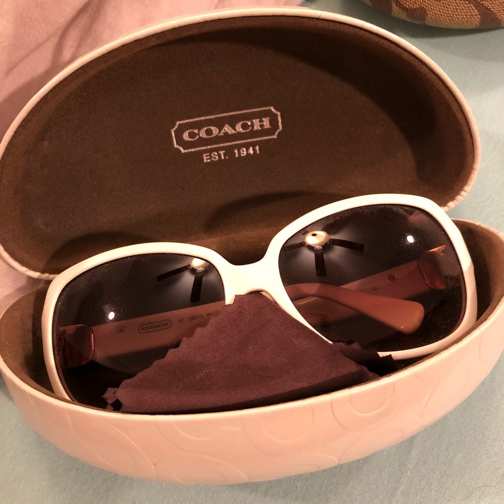 White coach sunglasses